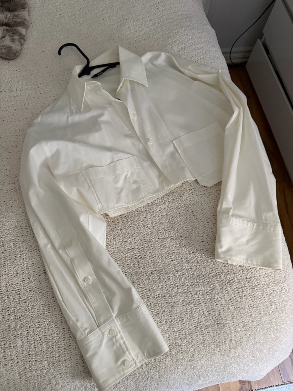 Zara Off-White Collared Shirt
